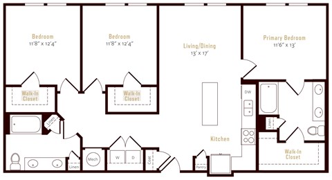 Alexan Pena Station Apartments in Denver, Colorado C1 Floor Plan